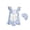 Light Blue, variant on SOFTCCLO Girls Swimsuit Stylish Floral Print Summer Tankini One-piece Swimsuits with Cap Casual Beach Pool Kids Swimwear Size 2-3Y
