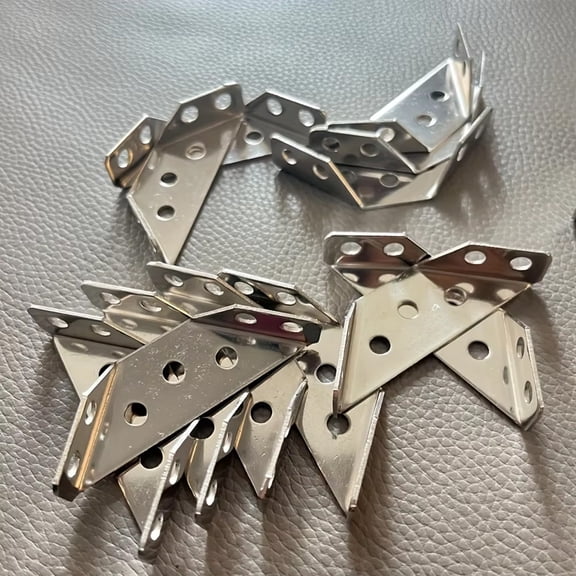 10Pcs  Trapezoidal Bracket, Corner Code, Stainless Steel-Shelf , Accessories