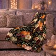 thumbnail image 5 of Autumn Pumpkin Floral Botanical Arrangement, Cozy Friendship Quote Scene, Warm Flannel Blanket for Living Room and Reading Nook, Art Lovers Thanksgiving Gift, Artistic Home Decor, 5 of 7