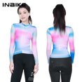 thumbnail image 2 of INBIKE - Maillot de ciclismo para mujer, camisetas de manga larga para ciclismo, ropa de ciclismo para mujer, maillots de ciclismo MTB transpirables con 3 bolsillos, 2 of 5