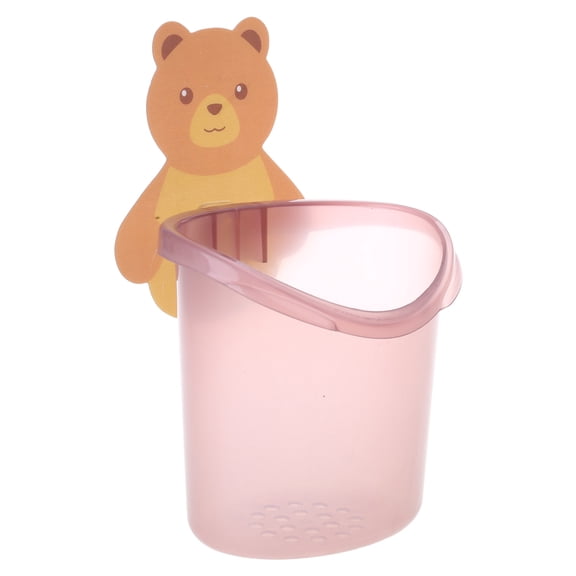 Cartoon Bear Storage Cup Wall-mounted Toothbrush Toothpaste Storage Holder for Case Bathroom Accessories Suitable for Fa
