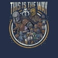 thumbnail image 2 of Men's Star Wars: The Mandalorian Group Shot This Is The Way  Graphic Tee Navy Blue Heather 3X Large, 2 of 4