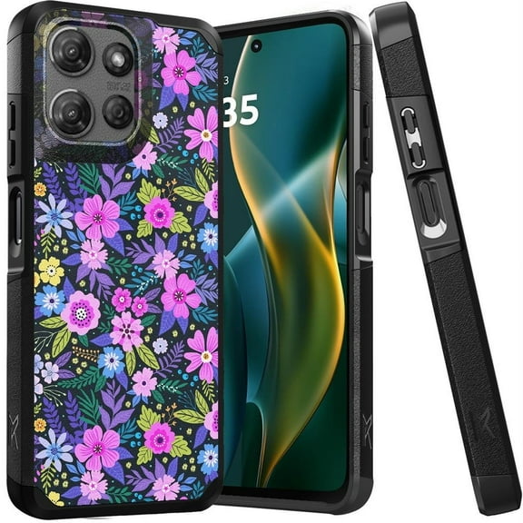 Shockproof Air Cushion Hybrid Case for Motorola Moto G Stylus 2025 - Mystical Floral Boom
