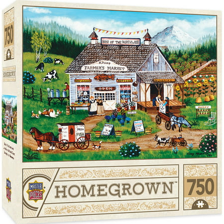 Homegrown Best of the Northwest - 750 Piece Linen Jigsaw Puzzle by Cindy (Best Jigsaw Puzzle Maker)