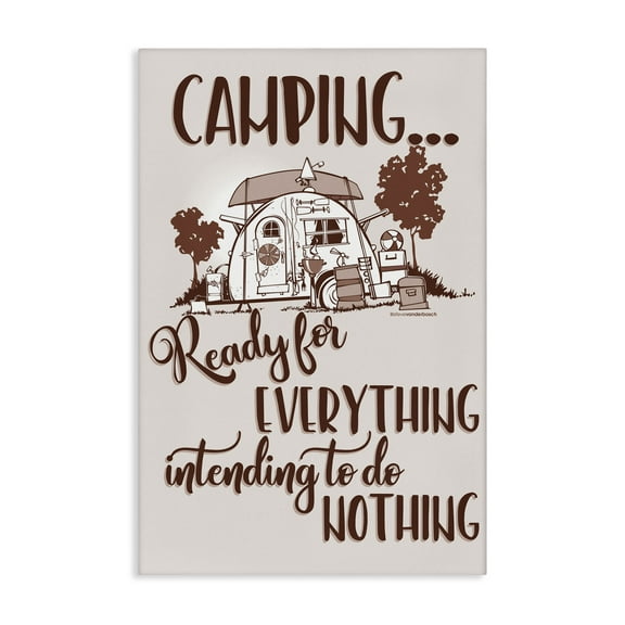 Stupell Industries Everything & Nothing Camping Landscape Painting Gallery Wrapped Canvas Art Print Wall Art, 16 x 24