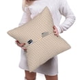 thumbnail image 6 of Bingfone Brown Gingham Linen Throw Pillow Covers Cushion Case Pocket Button Vintage Farmhouse Pillowcase for Sofa Couch Bed 18"x18", 6 of 9