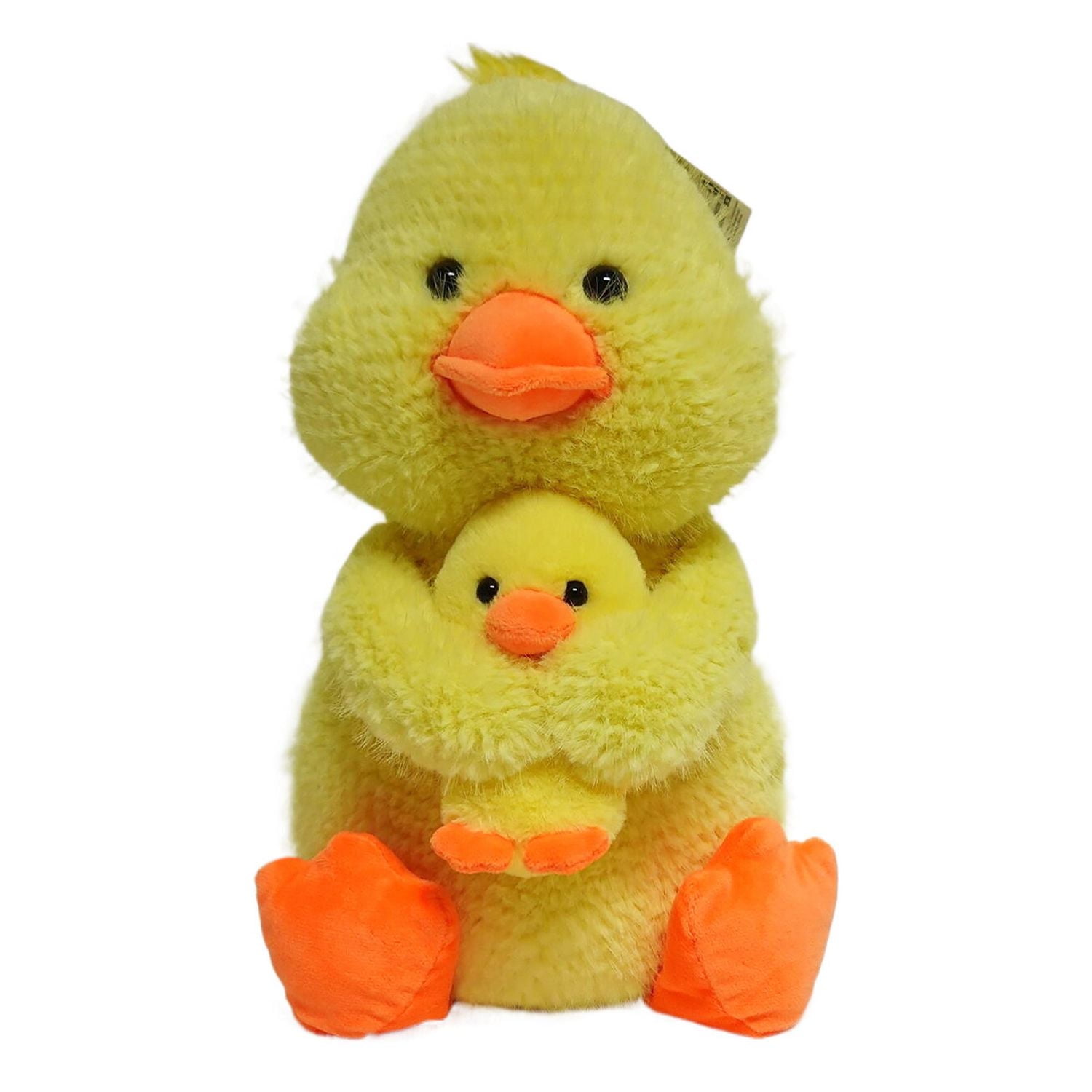 WAY TO CELEBRATE Pâques en peluche 12,5 pouces en peluche maman avec moi canard, jaune
