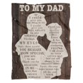 thumbnail image 5 of Gifts for Dad From Son To My Dad Blanket Best Gift for Fathers Day Birthday Christmas Valentines Day Bday Present Idea for Father Husband Men Him Healing Thoughts Throw Blanket 40"x50", 5 of 5