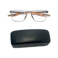 thumbnail image 3 of Gafas Ópticas Sunnimix Bloqueo de Luz Azul Gafas de Lectura Deportivas Gris Naranja 100 Degree, 3 of 8