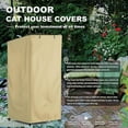 thumbnail image 5 of Outdoor Cat House Cover, Extremely Waterproof Feral Cattery Cat Cover, Cat Enclosure Cover, Large Cat Cage Condo/Cat House Cover - 32" L x 32" W x 71" H，Khaki (Cover only), 5 of 6