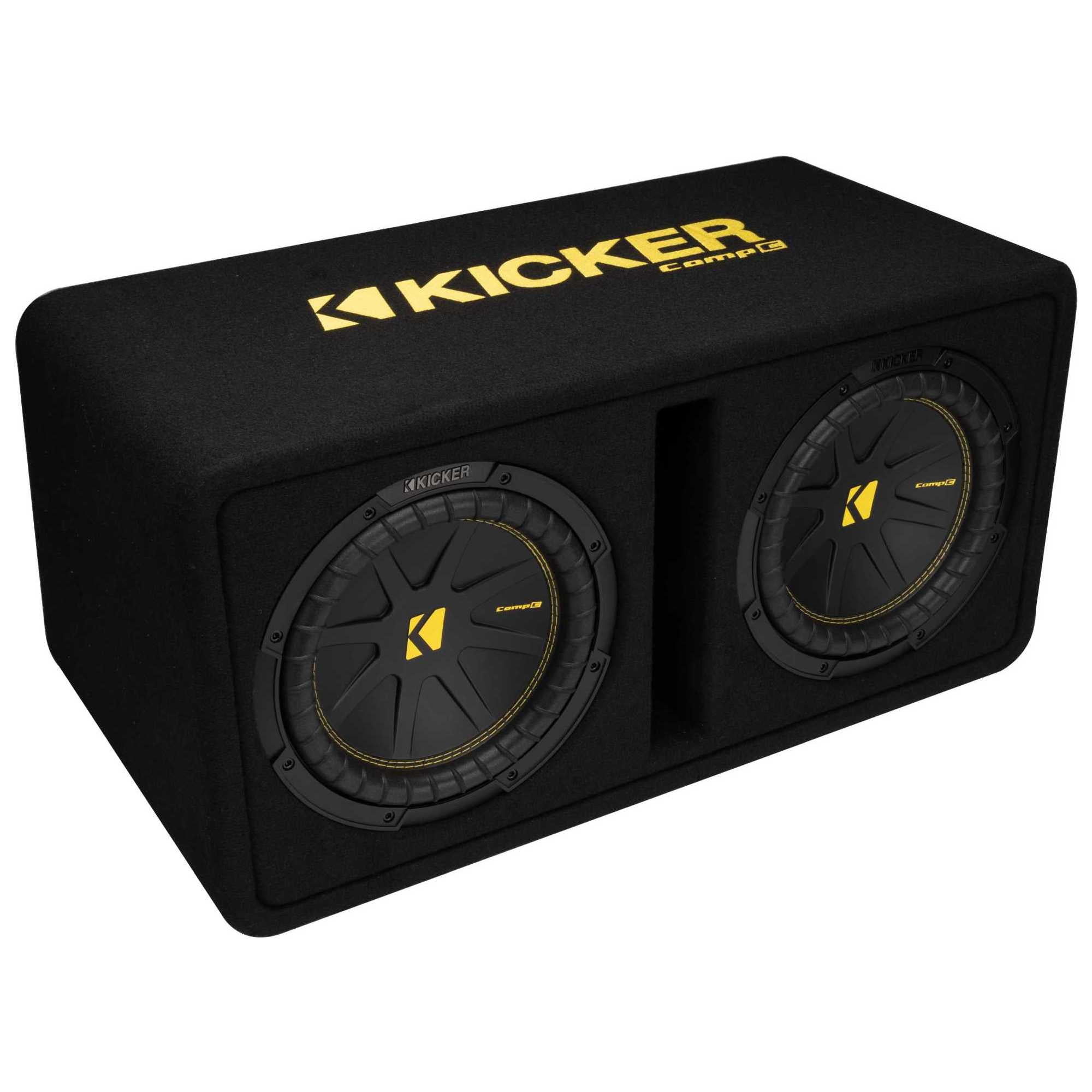 Kicker Dual 10 Inch Comp Bass Package 50DCWC102 with CXA4001 Amplifier
