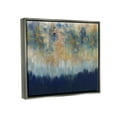 thumbnail image 5 of Stupell Industries Abstract Gold Blue Textured Surface Painting Luster Gray Framed Floating Canvas Wall Art, 16x20, by Third and Wall, 5 of 5