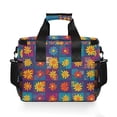 thumbnail image 7 of FORMRS Insulated Cooler Bag 24 Cans Capacity Soft Leakproof Lunch Box with Side Pockets, Colorful Checkered Daisy, 7 of 7