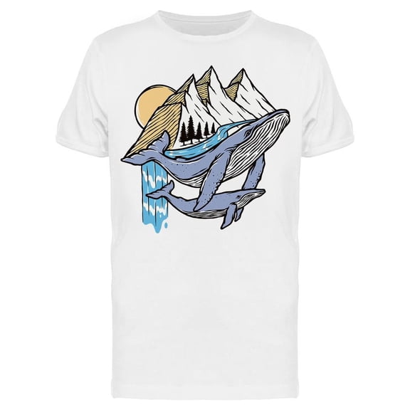 Whales And Mountains Tee Men's -Image by Shutterstock