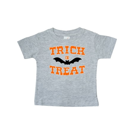 

Inktastic Halloween Trick-or-Treat with Black Bat Gift Baby Boy or Baby Girl T-Shirt