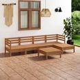 thumbnail image 1 of vidaXL 6 Piece Garden Lounge Set Solid Pinewood Honey Brown, 1 of 1