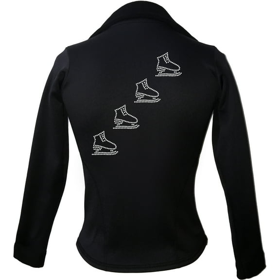 Kami-So Polartec Ice Skating Jacket - Spiral Design 2 (Silver)