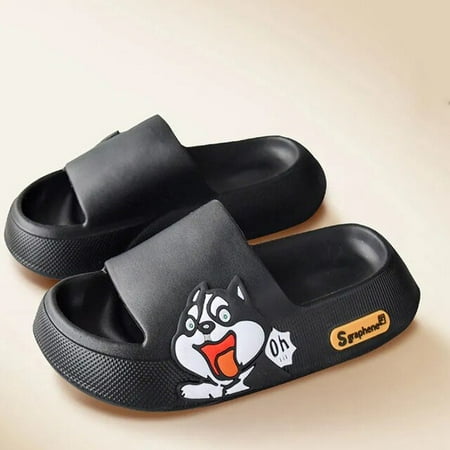 

CoCopeanut 5cm Thick Sole Women Slippers Cute Princess Stickers Bathroom Beach Indoor Sandals 2022 Summer New Couple Slides Cool Shoes