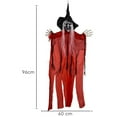 thumbnail image 2 of Rojia Halloween Hanging Witch Outdoor 37.7”, Skeleton Witch Halloween Decorations Outside, Scary Flying Ghost for Haunted House Yard Porch Party Supplies Decor, 2 of 4