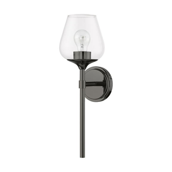 17471-46 Livex Lighting Willow - 1 Light Bath Vanity In Transitional Style-18 Inches Tall and 5.75 Inches Wide-Black Chrome Finish