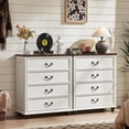 thumbnail image 4 of Joaxswe 4 Drawer Dresser for Bedroom, 37.1" Tall Modern Chest of Drawers, Wood Storgae Organizer for Bedroom, Living Room, Hallway, White, 4 of 10