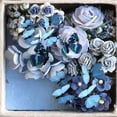 thumbnail image 4 of Decoraciones de mariposas naudassods, 12 piezas, DIY, estacas 3D, azul, 4 of 7