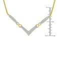 thumbnail image 5 of 14k Yellow and White Gold 2 cttw Diamond "V" Shape Statment 18" Necklace (H-I,SI2-I1), 5 of 7