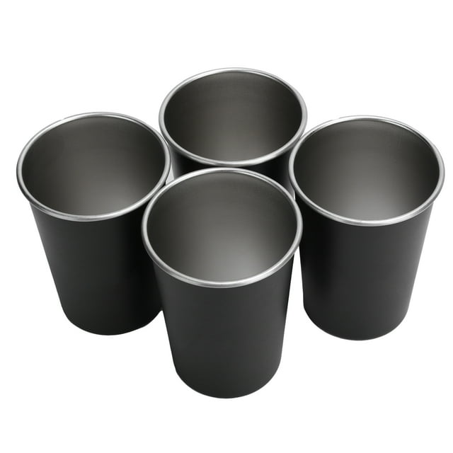 Taza de acero inoxidable, 4 piezas de acero inoxidable para picnic y montañismo, taza de cerveza, la mejor de su clase Jadeshay A