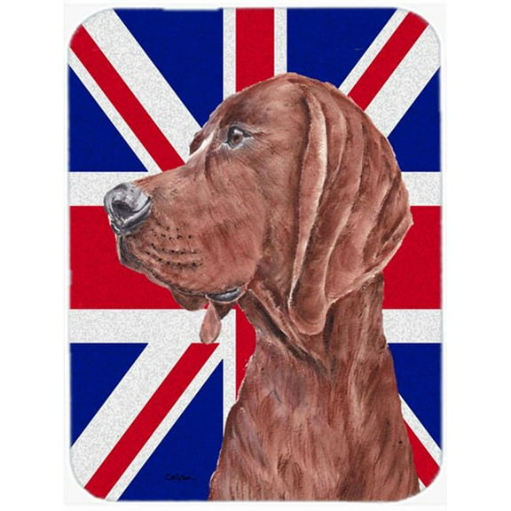 Carolines Treasures  Redbone Coonhound With English Union Jack British Flag Mouse Pad