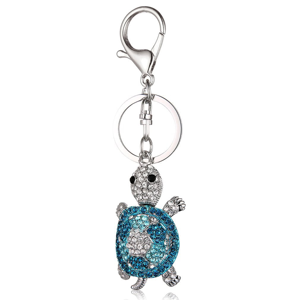 Bag Blue Keyring Rhinestone Crystal Pendant Key Chain Christmas Gift New Arrival