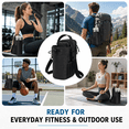 thumbnail image 6 of Aventra Magnetic Gym Bag Water Bottle Holder Crossbody Bottle Carrier with Phone Pocket and Adjustable Strap, Black, 6 of 7
