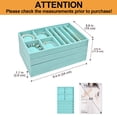 thumbnail image 2 of Bandejas organizadoras de joyas ProCase, apilables, 4 capas, color azul, 2 of 6