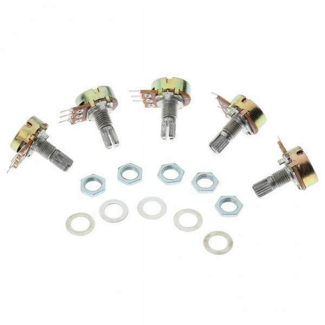 3x 5 Piezas 50K Ohm 3 Terminales B50K Kit de Potenciómetro Giratorio Cónico Lineal 3 piezas