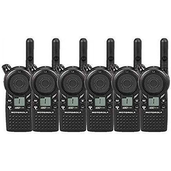 Motorola 1-Channel Two Way Radio, CLS1110, Black, 6 Pack