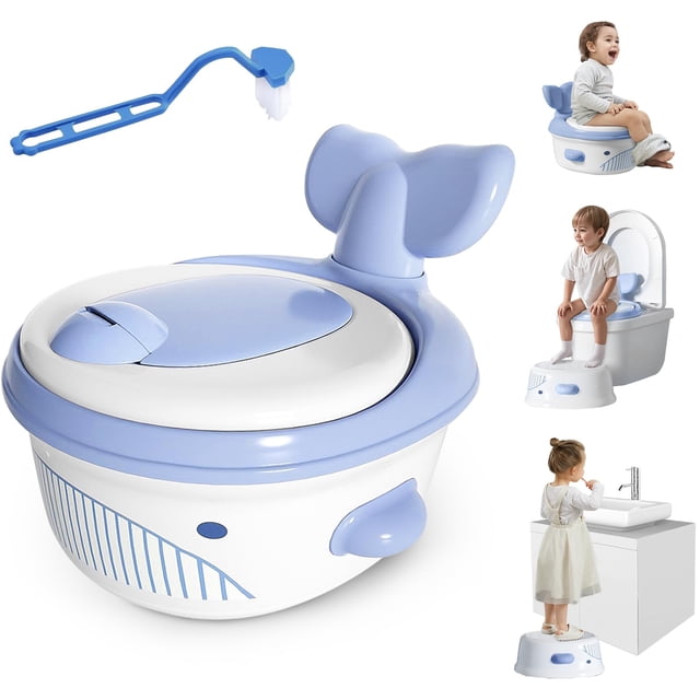 Inodoro Aimsnk 3 en 1 Whale con asiento de entrenamiento