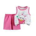 thumbnail image 4 of Toddler Boys and Girls Clothes Sleeveless Tank Top and Striped Print Jogger Shorts with Pockets 2 Piece Summer Outfit,Stylish Pink 2-3 Years, 4 of 4