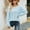 Light Blue, variant on hoksml Sweaters for Women Fashion Crew Neck Loose Solid Color Womens Sweaters Long Sleeve Pullover Sweater Tops on Clearance
