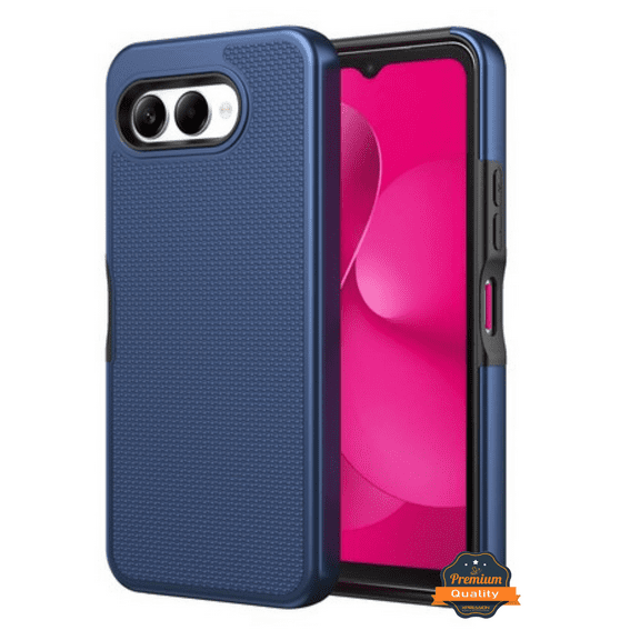 For T-Mobile REVVL 8 2025 Rugged Hybrid Dual Layer Shockproof Case TPU   PC Cover [Blue]