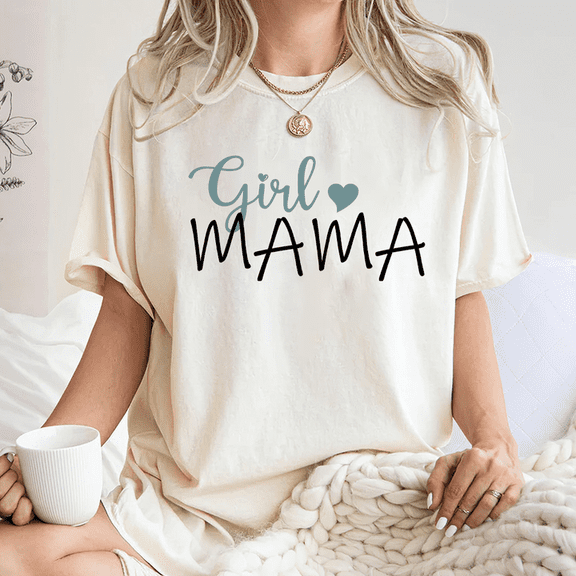 Girl Mama Minimalist Typography T-Shirt