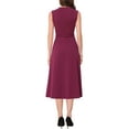 thumbnail image 3 of INSPIRE CHIC Women's Dress Sleeveless Crew Neck High Waist A-Line Office Dresses S Purple, 3 of 6
