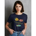 thumbnail image 2 of Tropical Islands Fish Set Shaped T-Shirt Women -Image by Shutterstock, Female Small, 2 of 4