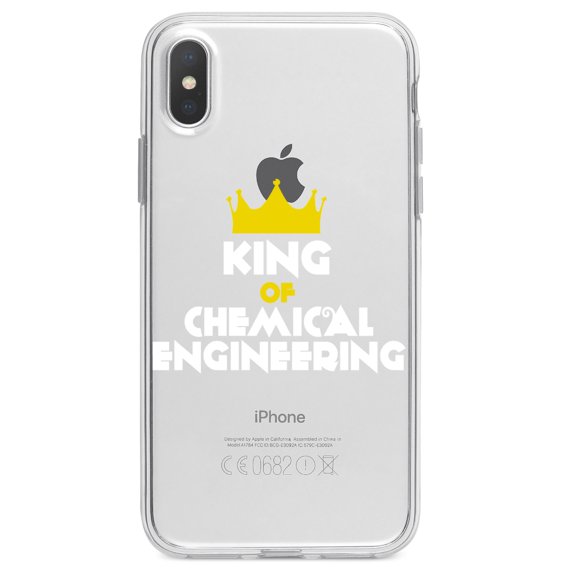 DistinctInk Clear Shockproof Hybrid Case for iPhone XR (6.1" Screen) - TPU Bumper Acrylic Back Tempered Glass Screen Protector - King of Chemical Engineering