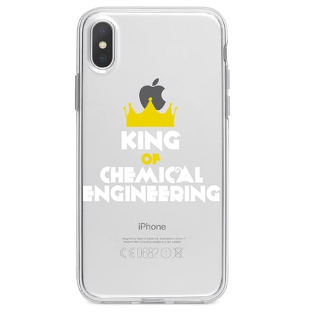 DistinctInk Clear Shockproof Hybrid Case for iPhone X / XS (5.8" Screen) - TPU Bumper Acrylic Back Tempered Glass Screen Protector - King of Chemical Engineering
