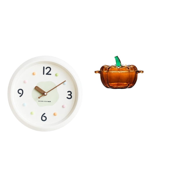 Reloj de pared,Reloj de pared decorativo,moderno y elegante.,Plato de dulces,Plato de dulces de vidrio con tapa Tarro de dulces decorativo,Para el buffet de dulces,la mesa de fiesta del
