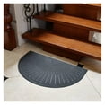 thumbnail image 2 of Half Round Doormat, Gray, Outdoor Indoor Rug - 30x18 inches, Non Slip, High Traffic, Absorbent, Modern Design, 2 of 7