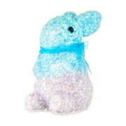 Way to Celebrate Easter Blue Purple Ombre Tinsel Bunny Decor, 7"