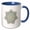 Blue/White, variant on 3drose, Isolated Floral Star Shape - Ornamental Colorful Vector Element, 11oz Two-tone Red Mug