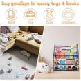 thumbnail image 5 of Metal Kids Bookshelf 5 Tier Ladder Style Bookcase with Toy Storage for Bedroom Living Room, Black Large, 5 of 6