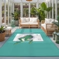 thumbnail image 2 of Area Rugs 5'x7', Frog Carpet Runner Indoor Outdoor Rugs Home Decor Aesthetic, Teal Laundry Room Washing Machine Non Slip Mats Washable Accent Rug for Living Room Bedroom, 2 of 8