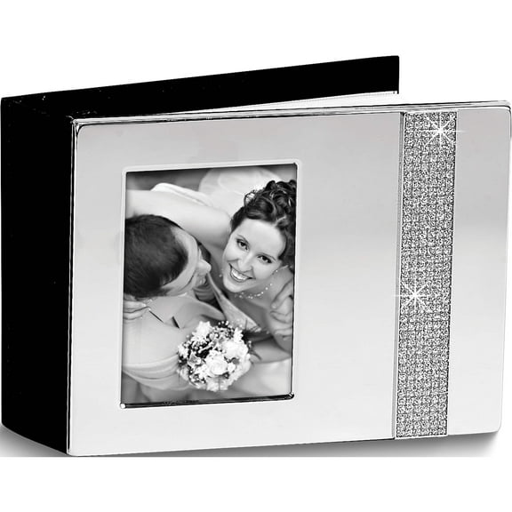 Fashion Nickel-Plated (Holds 80- 4X6 Photos) Glitter Photo Album (7.5 X 2) Made In China gm4221